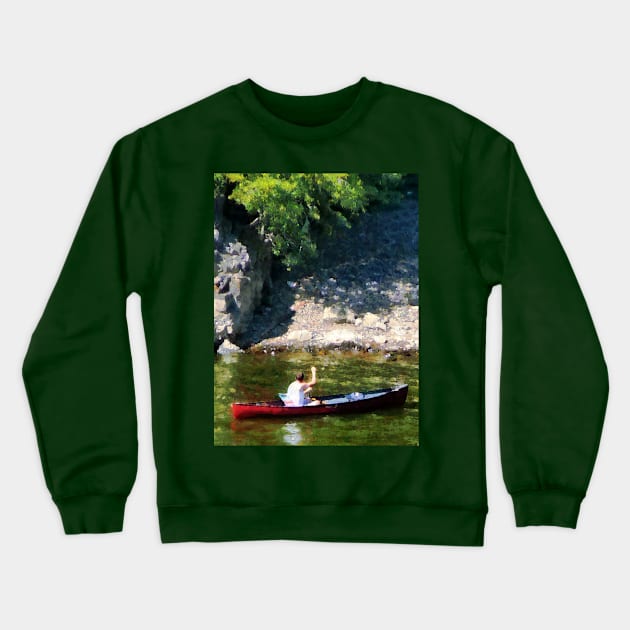 Paterson NJ - Canoeing in Paterson NJ Crewneck Sweatshirt by SusanSavad